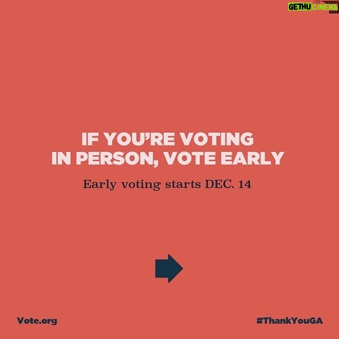 Brené Brown Instagram - Georgia, in this runoff election, you will decide the future of America. Here is how to make your voice heard: Check your voter registration status. The deadline to register to vote is December 7. If you turn 18 before January 5, please register to vote! Early voting begins December 14. If you want to vote by mail, request your absentee ballot ASAP. Go to vote.org for info on registration, voting early, and voting by mail! Your vote is your power! Thank you for showing up for our democracy! #ThankYouGA #WinWithBlackWomen