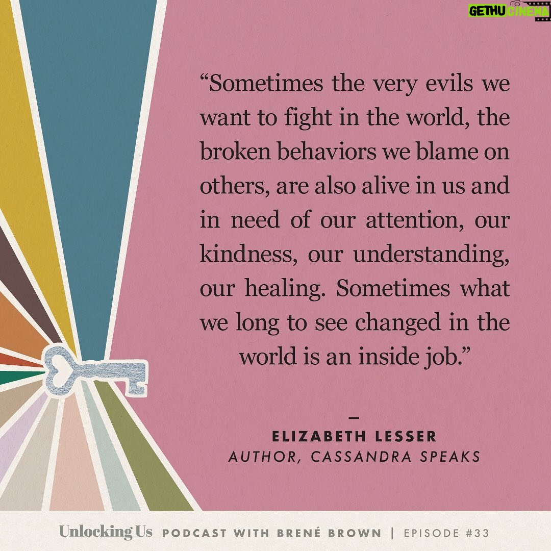 Brené Brown Instagram - An important conversation with @elizlesser on how the world changes when women tell the stories on today's episode of #UnlockingUs. Link in profile.