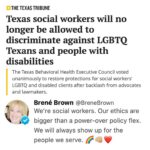 Brené Brown Instagram - BACKSTORY: On 10/12/2020, Texas governor had protections removed by our state board. Social workers fought and it was overturned within two weeks. We’re not having it. ⁣ ⁣ To all the social workers who are fighting crises inside of pandemics and working on the hard edges of love. Thank you.❤️