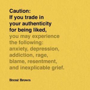 Brené Brown Instagram - Maybe humans should come with a warning label.