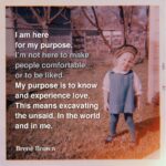 Brené Brown Instagram - Sharing my thoughts on love, and why unfollows and comments like, “Shut up and stick to your research” won’t keep me from pressing on with purpose. Link in profile.
