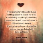 Brené Brown Instagram - Always straddling the tension and trying not to tap out.⁣ ⁣ Forever convincing ourselves that we can hold so many contradictory pieces and feelings.⁣ ⁣ Not only are tension and contradictory pieces OK and normal — they're the magic sauce.⁣ ⁣ Carl Jung called the paradox one of our most valued spiritual possessions and a great witness to the truth. He wrote, “Only the paradox comes anywhere near to comprehending the fullness of life.”⁣ ⁣ Sometimes beautiful. Sometimes terrible. Always deeply human. ❤️