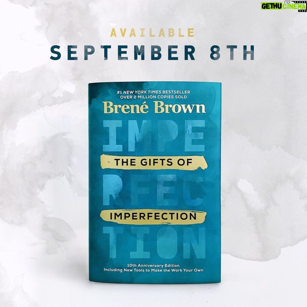Brené Brown Instagram - Can you believe "The Gifts of Imperfection" was published 10 years ago?⁣ ⁣ The research turned my life upside down and the book gave birth to our wonderful, wild, and truly wholehearted community. I’m grateful for both.⁣ ⁣ We’re celebrating with a new hardcover edition and more. You can read about the celebration plans on the blog. Link in Profile.⁣ ⁣ “Owning our story and loving ourselves through that process is the bravest thing we’ll ever do.” xo, BB