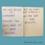 Brené Brown Instagram - Damn. My dear friend @elizabeth_gilbert_writer sees me. Her journal pages may need to come with warning labels. ⁣ ⁣ I had the same gut-punch-bear-hug feeling when my therapist told me that I needed to work on my "Let go and let Brené" approach to life. ⁣ ⁣ "Ouch and thank you" at the exact same time. ❤️