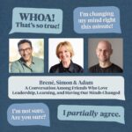 Brené Brown Instagram – This conversation was so much fun! And so much learning.

We go hard. We stay curious. We change each other’s minds. We even call a Zack Morris–style timeout at one point (for all you ’90s kids out there). We dig into the state of work, leadership as service, and the power of helping others.

Grateful to @adamgrant and @simonsinek for their friendship, mentorship, and for trusting me when I reach out with a random text: “Hey, y’all want to jump on the podcast with me? I’ve got a fun idea, but I don’t want to tell you until we’re on air.”

This is one you won’t want to miss. #DaretoLead