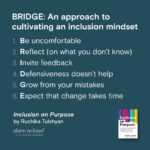 Brené Brown Instagram – @rtulshyan’s latest book is a must-read! “Inclusion on Purpose” centers the experience of women of color and provides a framework of intentional actions—on both the individual and the organizational level—to neutralize workplace bias and foster environments that are diverse, equitable, and inclusive.

As Ruchika says in her book, inclusion is the most important leadership trait today—and one that can be learned through awareness, intention, and regular practice. I can’t wait for y’all to be a part of this conversation.