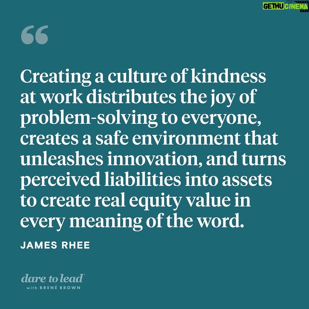 Brené Brown Instagram - In this episode of the “Dare to Lead” podcast, I’m talking with @iamjamesrhee about the transformative power of kindness at work. It blew my mind and reassured my heart. #redhelicopter