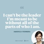 Brené Brown Instagram - The Latin root of the word “integrate” is “integrare,” which means “to make whole.” I talk a lot about the importance of integration in my work—why we need to bring all the parts of ourselves to everything we do. Especially the parts that we orphan when we’re afraid of judgment, criticism, and not belonging. This two-part conversation with @americaferrera is a master class on integration. Our power is in our wholeness.