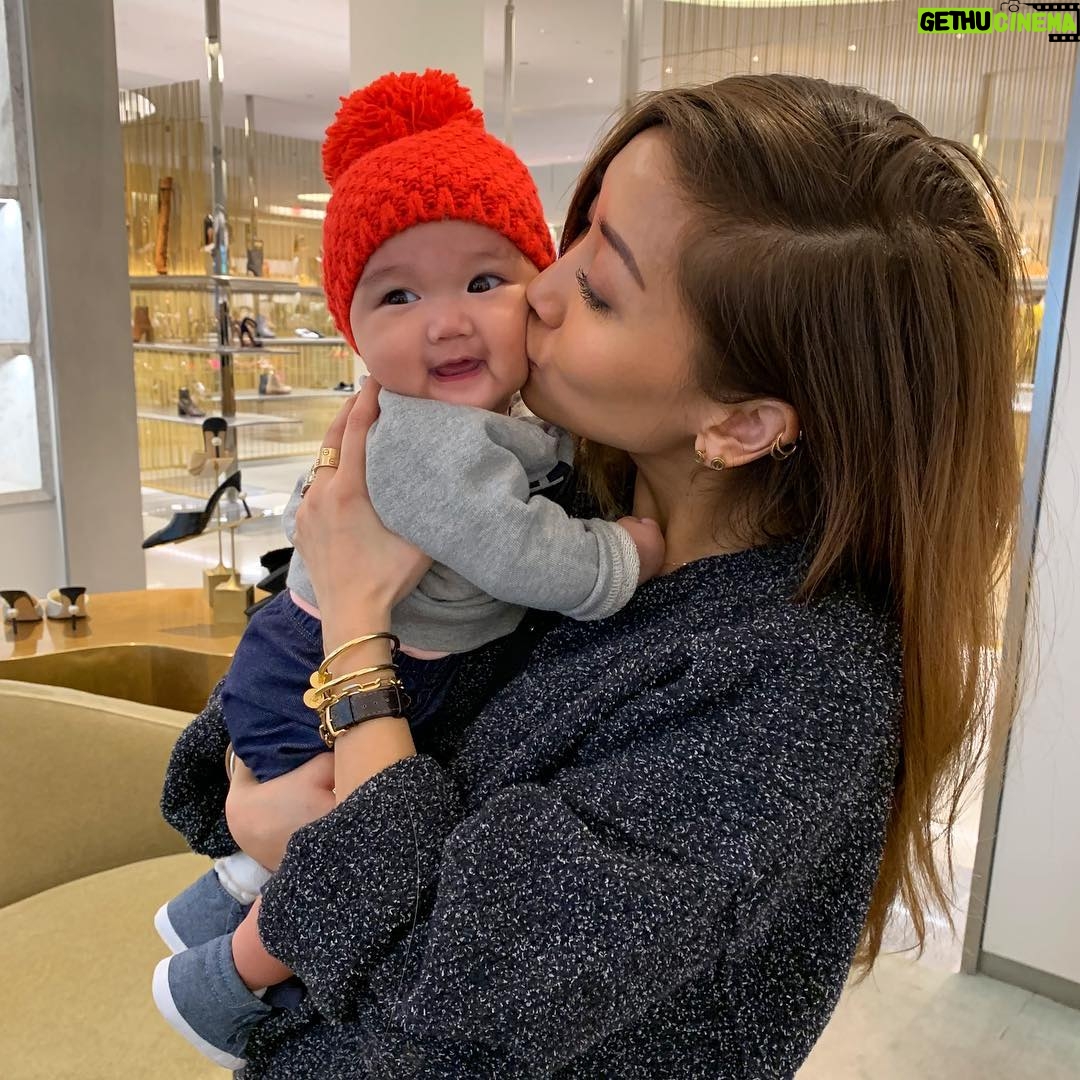 Brenda Song Instagram - How cute is my niece?!? Documenting @babymaxdyn ‘s first @barneysny trip. Haha. Getting her started early! @raebaebaeee @timmystr0ng