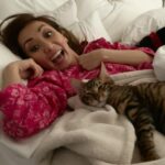 Brenda Song Instagram - I was only a little excited about Dude napping with me.