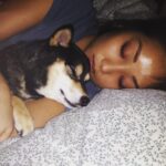 Brenda Song Instagram - Naps with my Panda (thanks momma for being a creep and taking a pic of us while napping lol)❤️🐼