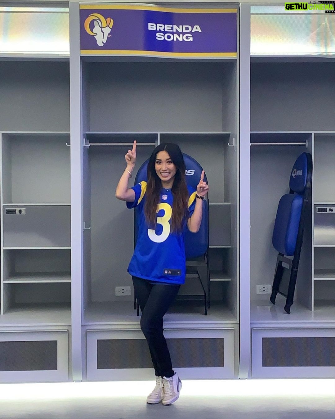 Brenda Song - 163.3K Likes - Still can’t believe this happened!! Thank you soo much for having me @rams ! I’m still in shock! Also, @aarondonald99 should watch out, there’s a new defensive tackle in the locker room!