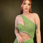 Brenda Zambrano Instagram - 💚 Dress: @danielperezmexico . . Mua: @michellemaganamakeup
