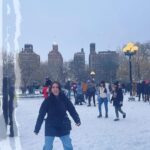 Brenna D'Amico Instagram - SNOWBALL FIGHHTTT!! #snow #nyc #yay Washington Square Park