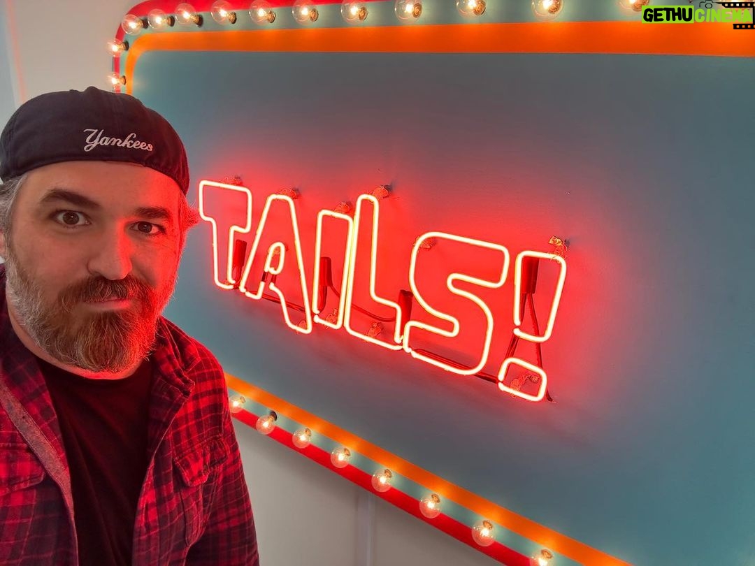Brian Quinn Instagram - This sign from “TAILS!” hangs in my office and will forever. What is Tails!? You’ll find out this Thursday on a brand new episode of Impractical Jokers. Tails! is my baby. I’ve been sitting on this and waiting to show you for months. Only @paulscheer could help me bring this to life, and boy does he ever. So grateful to Paul for embracing and elevating this idea. I can not wait to hear what you think of this week’s episode. #impracticaljokers