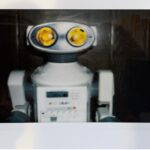 Brian Quinn Instagram - My Omnibot 2000 is back home and in perfect working order thanks to @masterofnone.tv and his skillz. Omnibot 2000 rolls and talks and plays music and voices concerning opinions about the fate of the human race. Nothing like having a robot, man. A plastic pal like no other. We talk. We talk a lot. Me and the robot.