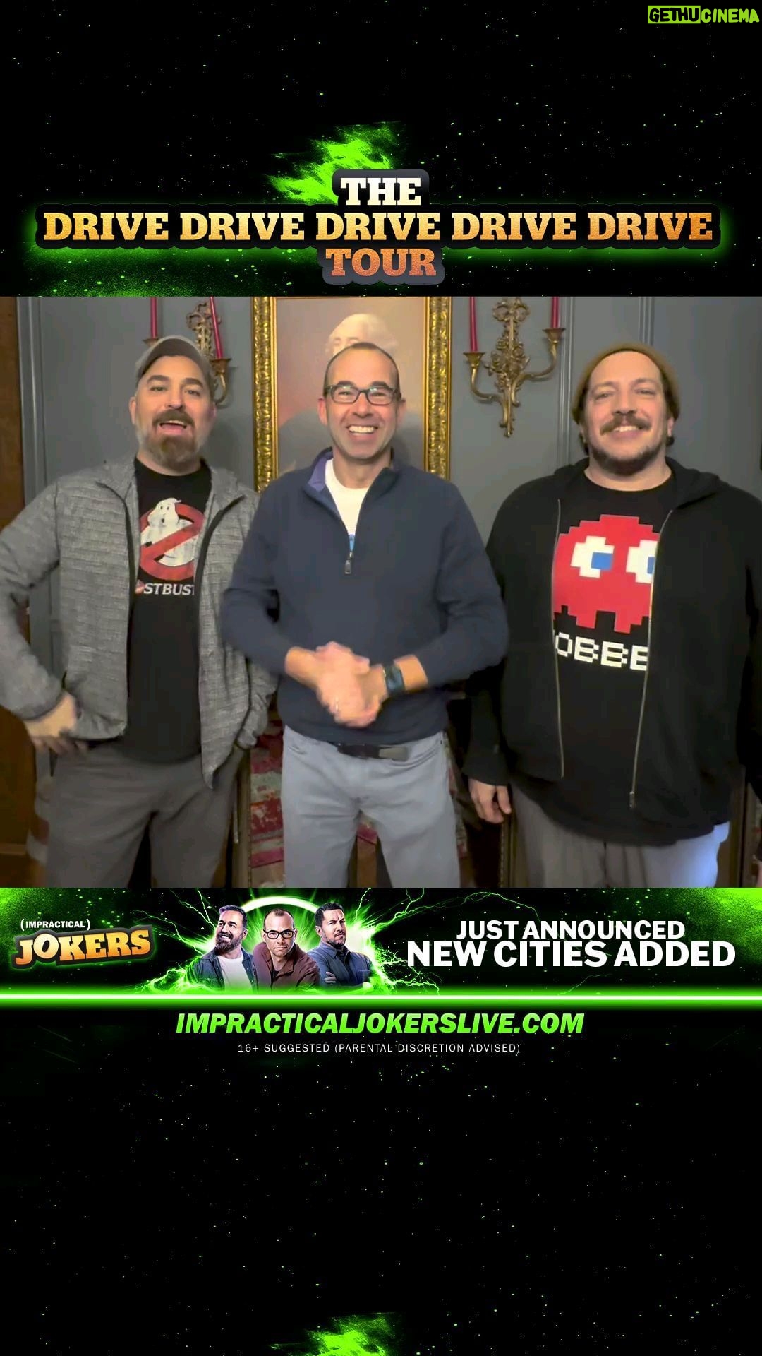Brian Quinn Instagram - Excited to announce we're adding a bunch of new cities like SALT LAKE CITY, DETROIT, COLUMBUS, ST. LOUIS and more to the #DriveDriveDriveDriveDrive tour. Presale starts on Wednesday using code IJDRIVE at ImpracticalJokersLive.com #impracticaljokerslive #impracticaljokers