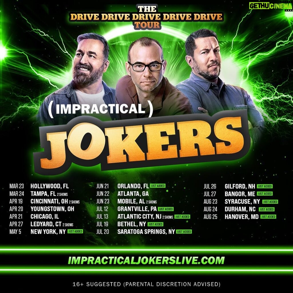 Brian Quinn Instagram - NEW dates have been added to the IMPRACTICAL JOKERS LIVE tour. Get your tickets !!