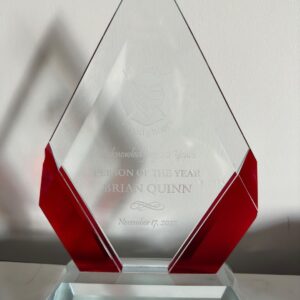 Brian Quinn Instagram - I recently had the absolute honor of being named The 2022 @friendsoffirefighters Person Of The Year.  I hold my time with the @FDNY as one of the most significant and defining periods of my life, so it’s very important to me to still be involved with that community in any way I can. 
The FOF does important support work for firefighters, so if you’re looking for a place to donate to for the holidays, you could do a lot worse. 
Here is me as probationary firefighter way back in 2005 at my beloved Ladder 86, followed by me last month at the award ceremony.  Not a lick of gray hair back then. 
I had friends, family and firehouse guys there to watch me accept the award and I loved it.  Thank you @friendsoffirefighters for the honor.  I am extremely grateful to be involved in your good works.