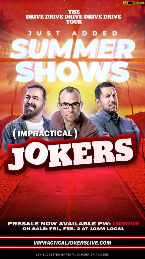 Brian Quinn Instagram - Presale for our summer shows has begun. Use code IJDRIVE at www.impracticaljokerslive.com to get your tickets. See you all there!