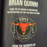 Brian Quinn Instagram - I recently had the absolute honor of being named The 2022 @friendsoffirefighters Person Of The Year. I hold my time with the @FDNY as one of the most significant and defining periods of my life, so it’s very important to me to still be involved with that community in any way I can. The FOF does important support work for firefighters, so if you’re looking for a place to donate to for the holidays, you could do a lot worse. Here is me as probationary firefighter way back in 2005 at my beloved Ladder 86, followed by me last month at the award ceremony. Not a lick of gray hair back then. I had friends, family and firehouse guys there to watch me accept the award and I loved it. Thank you @friendsoffirefighters for the honor. I am extremely grateful to be involved in your good works.