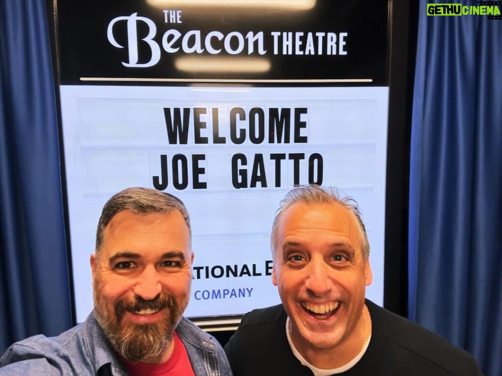 Brian Quinn Instagram - I could not be any prouder of my dear friend and brother @joe_gatto for selling out the @beacontheatre and then absolutely killing it on stage. Every time I see him perform his solo show, it gets funnier and funnier. Go check it out. He’s a clinic in reinvention, and I’m taking notes.