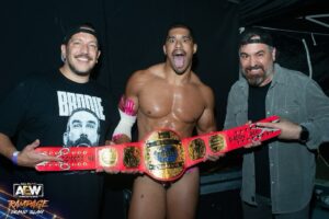 Brian Quinn Instagram - Took part in a Scissor Party this past week.  @bowens_official brought @salvulcano and I into the ring and I couldn’t be more grateful.  We had such fun with these absolute legends. Thanks to @aew for sending these pictures over.