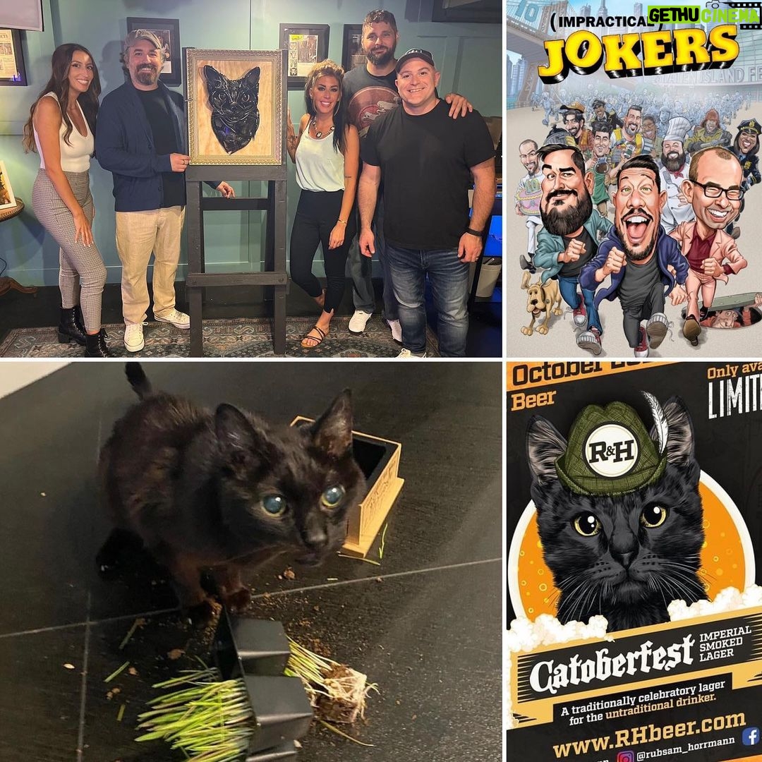 Brian Quinn Instagram - While I stopped doing commissions years ago, there are some opportunities I just can’t say no to. A couple months ago I was commissioned to make a piece for @bqquinn, or if you’re familiar with @impracticaljokersofficial, Q. About a year ago Brian lost his family member and friend, Benjamin Cat. After meeting Brian and learning about not only his relationship with Benjamin but the footprint this cat left in the world making the piece was a no brainer. Benjamin was not only a pet, he was a featured character on the comedic juggernaut Impractical Jokers and a mascot for Brian’s @rubsam_horrmann beer. His image lives on in TV, fan art, digital design, and now.. trash. 🗑️♻️ Thank you so much to Brian and his team for being so kind and open during this process, and a very special thank you to @mikefinoia for introducing my work to these wonderful people. This was amazing. Here’s to opportunity and the bonds we make.