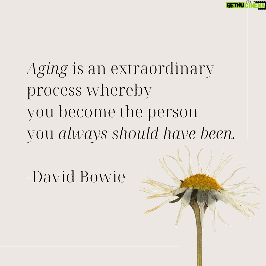 Brie Garcia Instagram - โAging is an extraordinary process whereby you become the person you always should have been.โ -David Bowie ๐๐ฝ #mindfulmonday