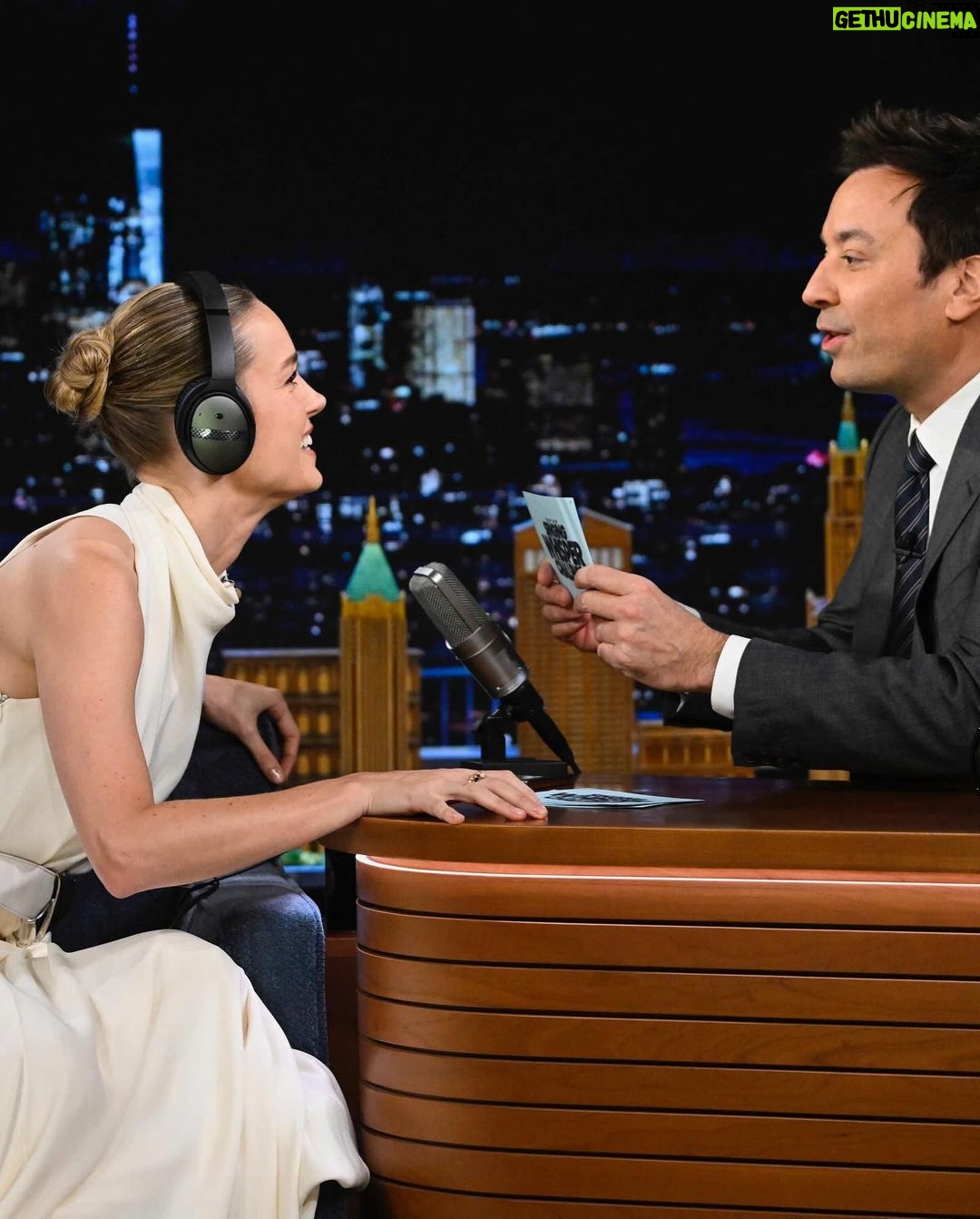 Brie Larson Instagram - got to chat #TheMarvels and Lessons in Chemistry with @jimmyfallon tonight 🤍 @samuelljackson if you’re seeing this you better tune in to watch your second favorite costar 😉