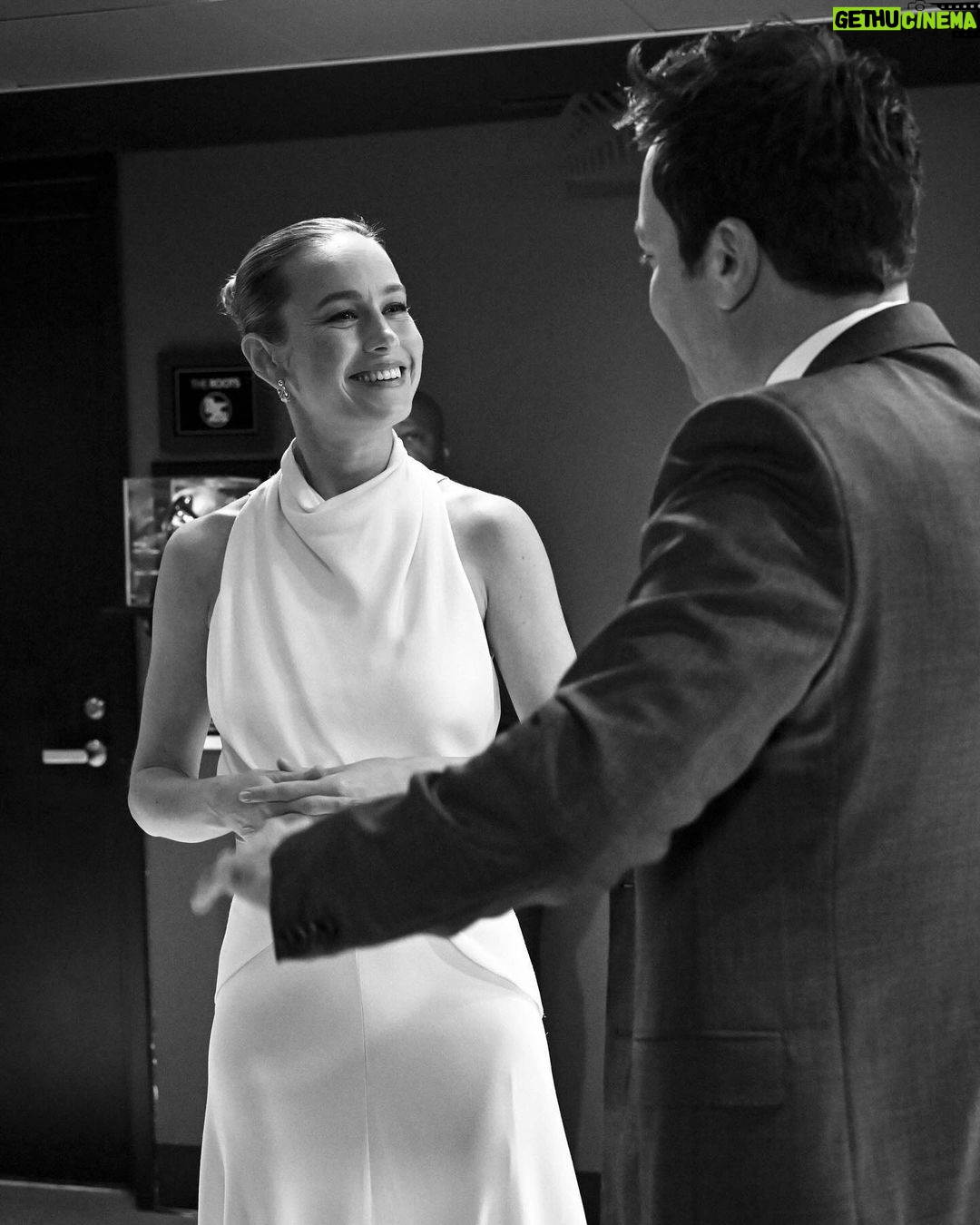 Brie Larson Instagram - got to chat #TheMarvels and Lessons in Chemistry with @jimmyfallon tonight 🤍 @samuelljackson if you’re seeing this you better tune in to watch your second favorite costar 😉