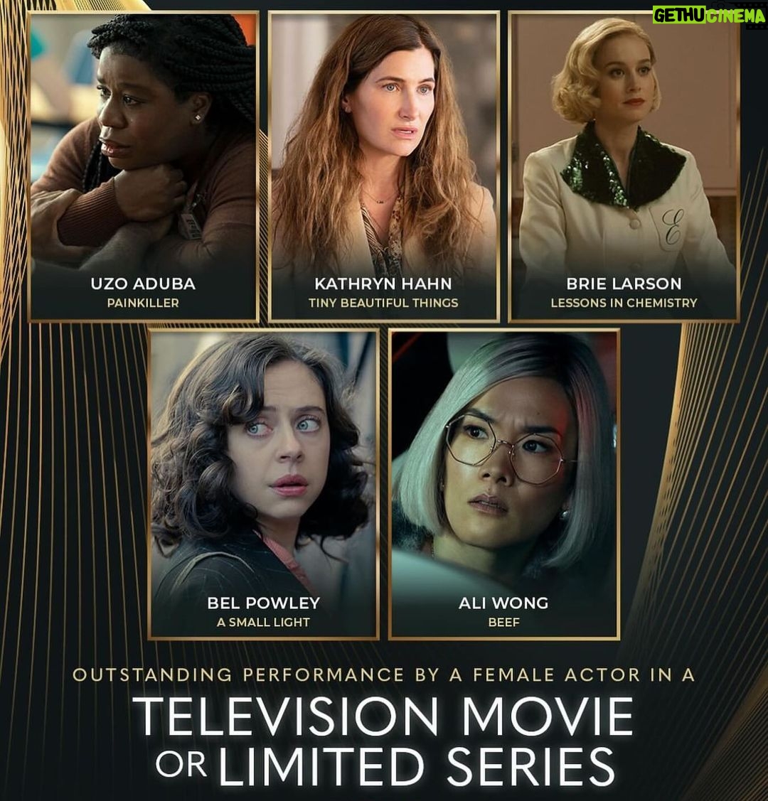 Brie Larson Instagram - A wonderful wake up 🥲 Thank you to my peers in @sagaftra for this nomination for Lessons in Chemistry. @sagawards @appletv
