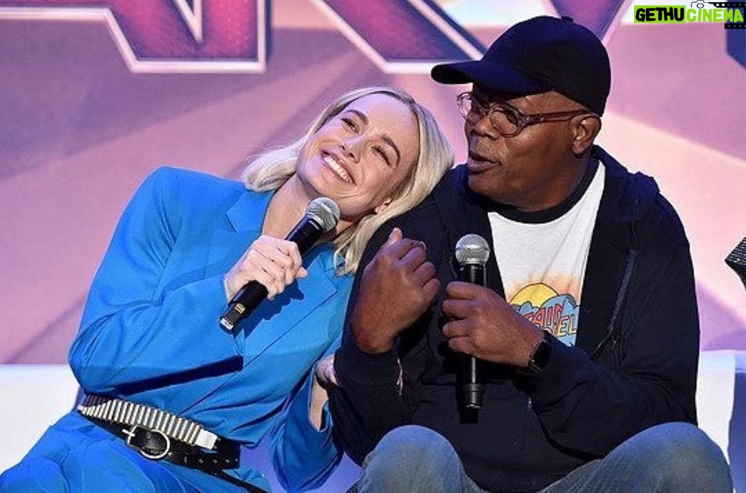 Brie Larson Instagram - I’ll always welcome an excuse to celebrate my favorite costar. Happy birthday to the unmatched @samuelljackson. Work (and life) are better because of you ✨ I love you bestie!
