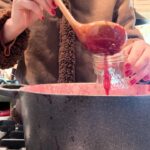 Brie Larson Instagram - Making Grandma’s famous Pomegranate Jelly - my favorite ❤️