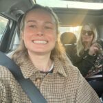 Brie Larson Instagram - That time my friends and I got up early on a Sunday to watch the new @lindsaylohan movie and pretended it was Christmas in November.