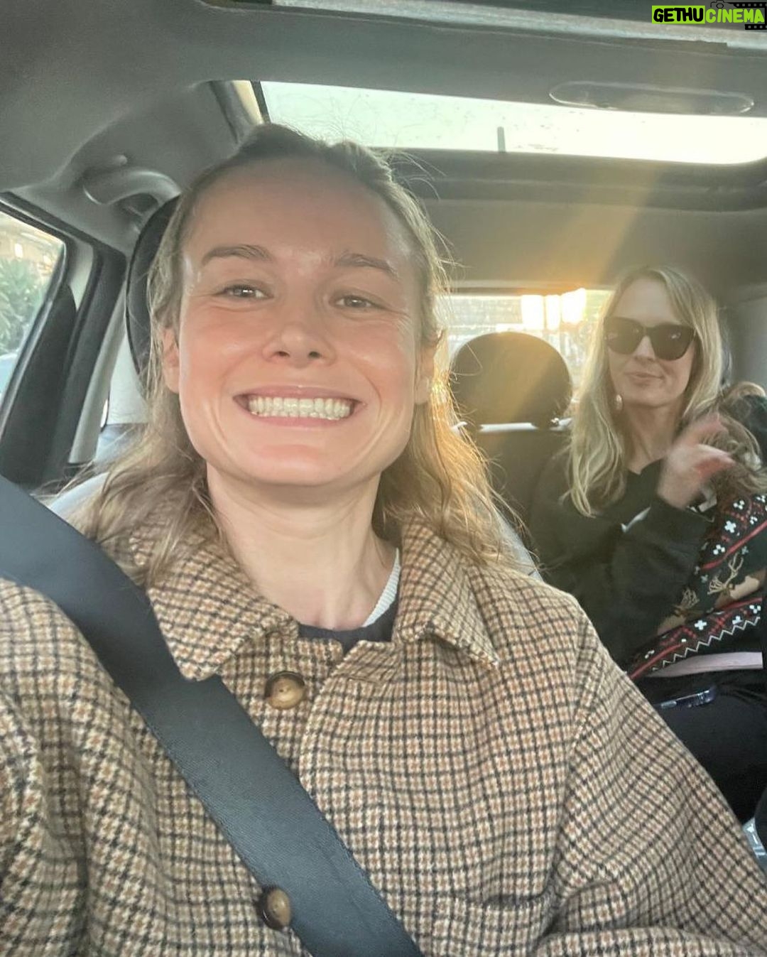 Brie Larson Instagram - That time my friends and I got up early on a Sunday to watch the new @lindsaylohan movie and pretended it was Christmas in November.