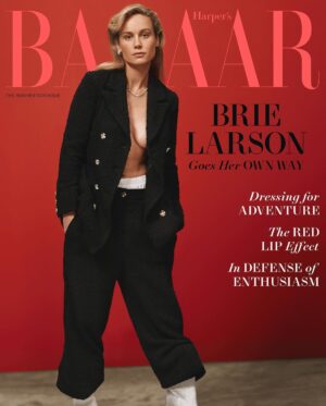 Brie Larson Instagram - Thank you @harpersbazaarus for embracing me right where I’m at. I love dancing with you 🌊🤠 

Click the link in my bio to read the article. 

Editor-in-Chief: @samiranasr
Photographer: @collierschorrstudio
Stylist: @samiranasr
Story by: Carina Chocano
Creative Director: @lauragenninger
Hair: @cimmahony for @studiocimmahony
Makeup: @ninapark
Manicure: @jadaellize
Production: @mayorproductions 
Set Design: @amystickland_setdesign
Entertainment Director: @angcutt