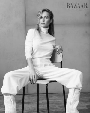 Brie Larson Instagram - Thank you @harpersbazaarus for embracing me right where I’m at. I love dancing with you 🌊🤠 

Click the link in my bio to read the article. 

Editor-in-Chief: @samiranasr
Photographer: @collierschorrstudio
Stylist: @samiranasr
Story by: Carina Chocano
Creative Director: @lauragenninger
Hair: @cimmahony for @studiocimmahony
Makeup: @ninapark
Manicure: @jadaellize
Production: @mayorproductions 
Set Design: @amystickland_setdesign
Entertainment Director: @angcutt
