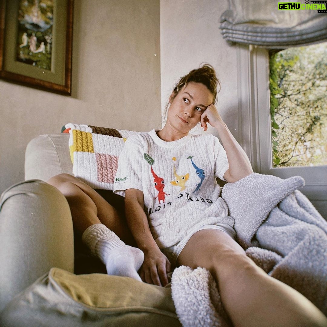 Brie Larson Instagram - I call this private label Pikmin (the hottest fall fashion trend)