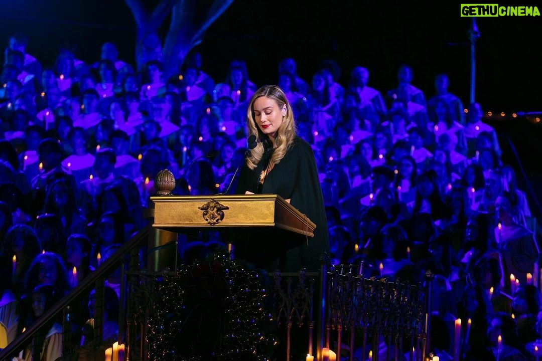Brie Larson Instagram - What a joy to kick off the holiday season at @disneyland hosting their Candlelight Ceremony 🕯️🎄
