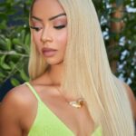 Brittany Renner Instagram - Gentlemen prefer blondes 😘 Photographer: @alissarosie MUA: @alexjairus Nails: @acrylicsbyadri @glamhouselosangeles Styled by: @stylesbyhoward Dress: @lvir_official Los Angeles, California