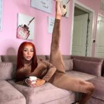 Brittany Renner Instagram - @fashionnova fashionnovapartner Outfit: Sweet Dreams Velvet Jumpsuit Problematic, but make it fashion 👠
