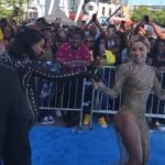 Brittany Renner Instagram - Just 3 women winning 💫 You both looked incredible @thebsimone2 and @asiandabrat!!! Thank you for capturing this moment @alexjairus 💙 pretty sure this is what it’s all about! UNITY Bet Awards
