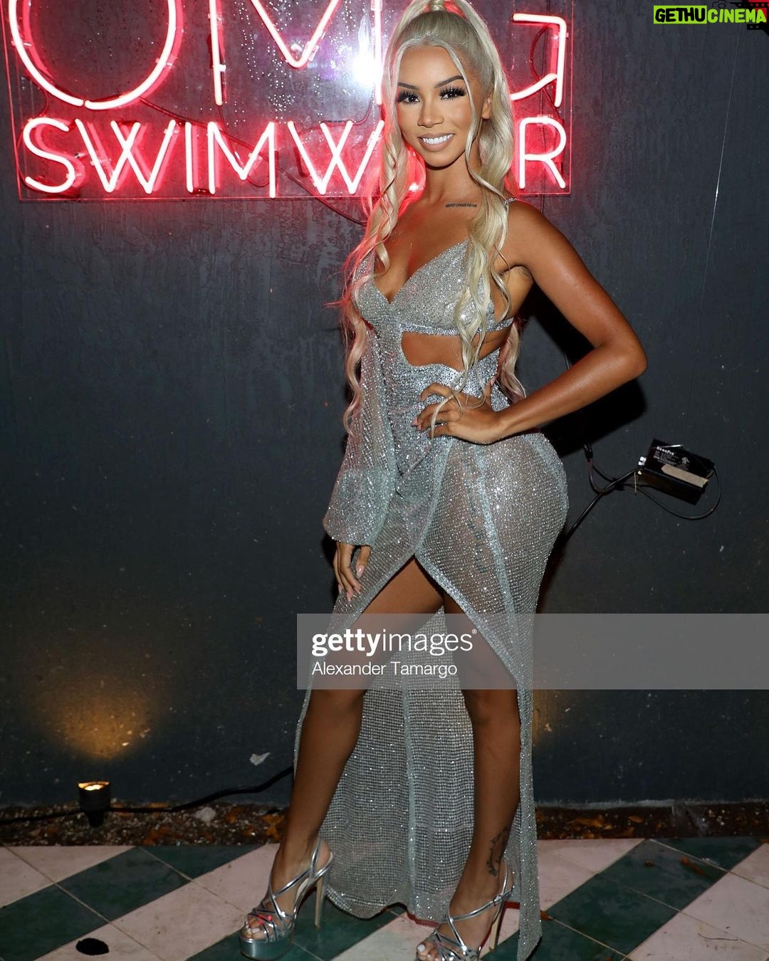 Brittany Renner Instagram - Stepped out for the @omgmiamiswimwear Influencer Dinner in honor of the release of the Brittany Renner Collection 👙Your ceiling is my floor 👑 Miami Beach, Florida