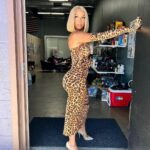 Brittany Renner Instagram - A fierce soul paired with a brave heart 🐆❤️‍🔥 Stylist: @stylesbyhoward Dress: @kayandco_ Shoes: @lorisilvermanshoes Hair: @sha_villz @__haironthevillz__ Los Angeles, California