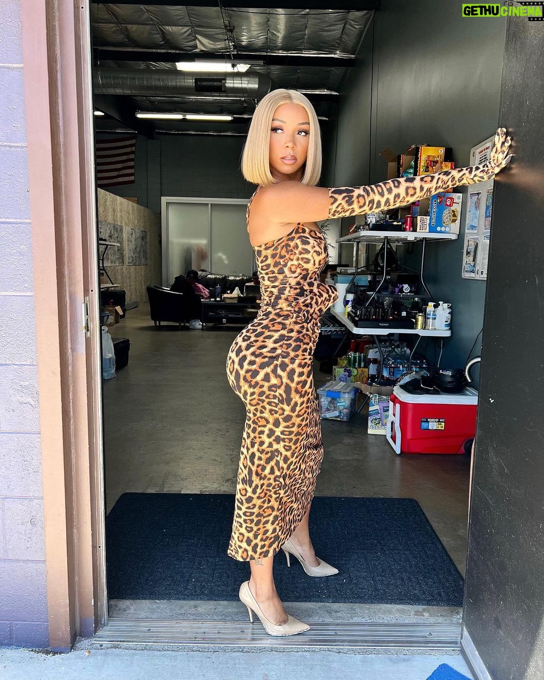 Brittany Renner Instagram - A fierce soul paired with a brave heart 🐆❤️🔥 Stylist: @stylesbyhoward Dress: @kayandco_ Shoes: @lorisilvermanshoes Hair: @sha_villz @__haironthevillz__ Los Angeles, California