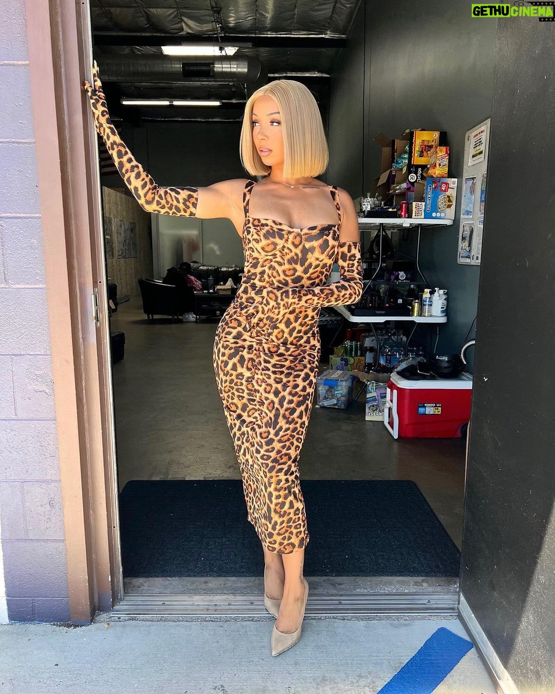 Brittany Renner Instagram - A fierce soul paired with a brave heart 🐆❤️🔥 Stylist: @stylesbyhoward Dress: @kayandco_ Shoes: @lorisilvermanshoes Hair: @sha_villz @__haironthevillz__ Los Angeles, California