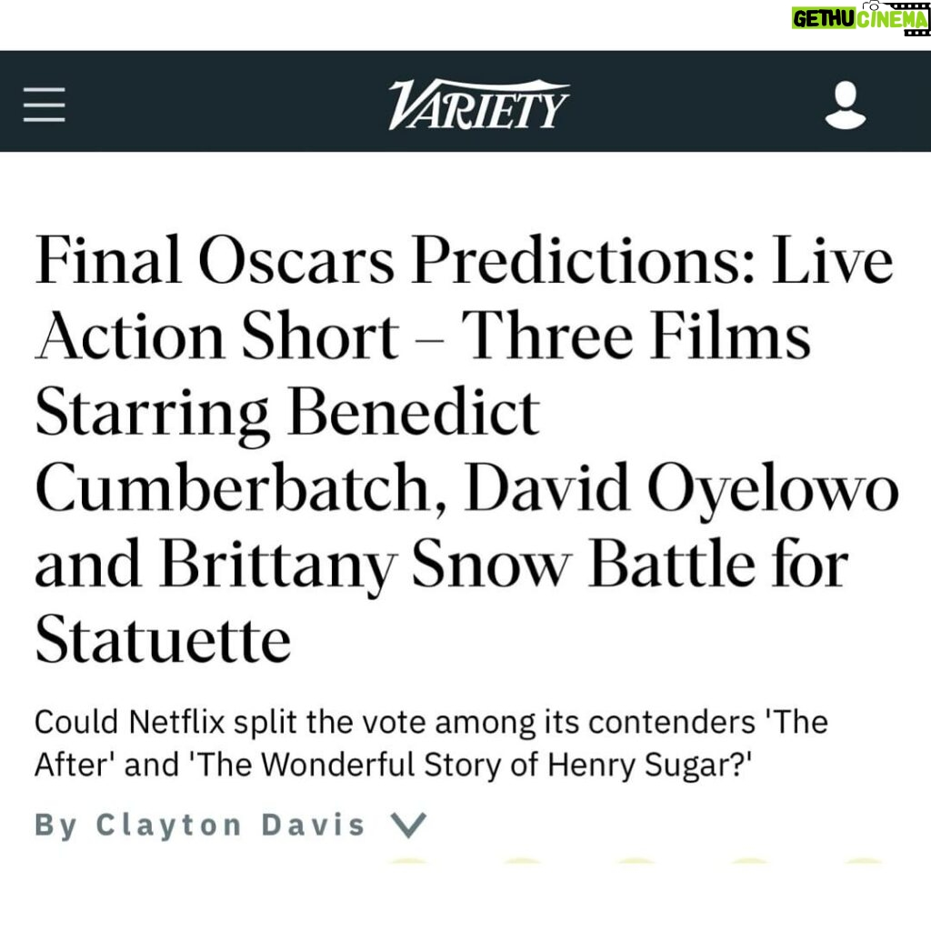 Brittany Snow Instagram - RED, WHITE AND BLUE is Variety’s Clayton Davis pick for Best Live Action Short Film that should win at the 96th Academy Awards. Thank you @byclaytondavis! 🔗Read the full article here: https://variety.com/2024/film/awards/2024-oscars-best-live-action-short-predictions-1235882381/ #reproductiverights #abortionishealthcare #FYC #academyawards #academyaward #awardseason #foryourconsideration #redwhiteandbluefilm #bestliveactionshortfilm #shortfilm #oscar #oscars #oscarnoms #movies #film #liveactionshortfilm #oscarsweek @variety