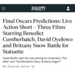 Brittany Snow Instagram - RED, WHITE AND BLUE is Variety’s Clayton Davis pick for Best Live Action Short Film that should win at the 96th Academy Awards. Thank you @byclaytondavis! 🔗Read the full article here: https://variety.com/2024/film/awards/2024-oscars-best-live-action-short-predictions-1235882381/ #reproductiverights #abortionishealthcare #FYC #academyawards #academyaward #awardseason #foryourconsideration #redwhiteandbluefilm #bestliveactionshortfilm #shortfilm #oscar #oscars #oscarnoms #movies #film #liveactionshortfilm #oscarsweek @variety