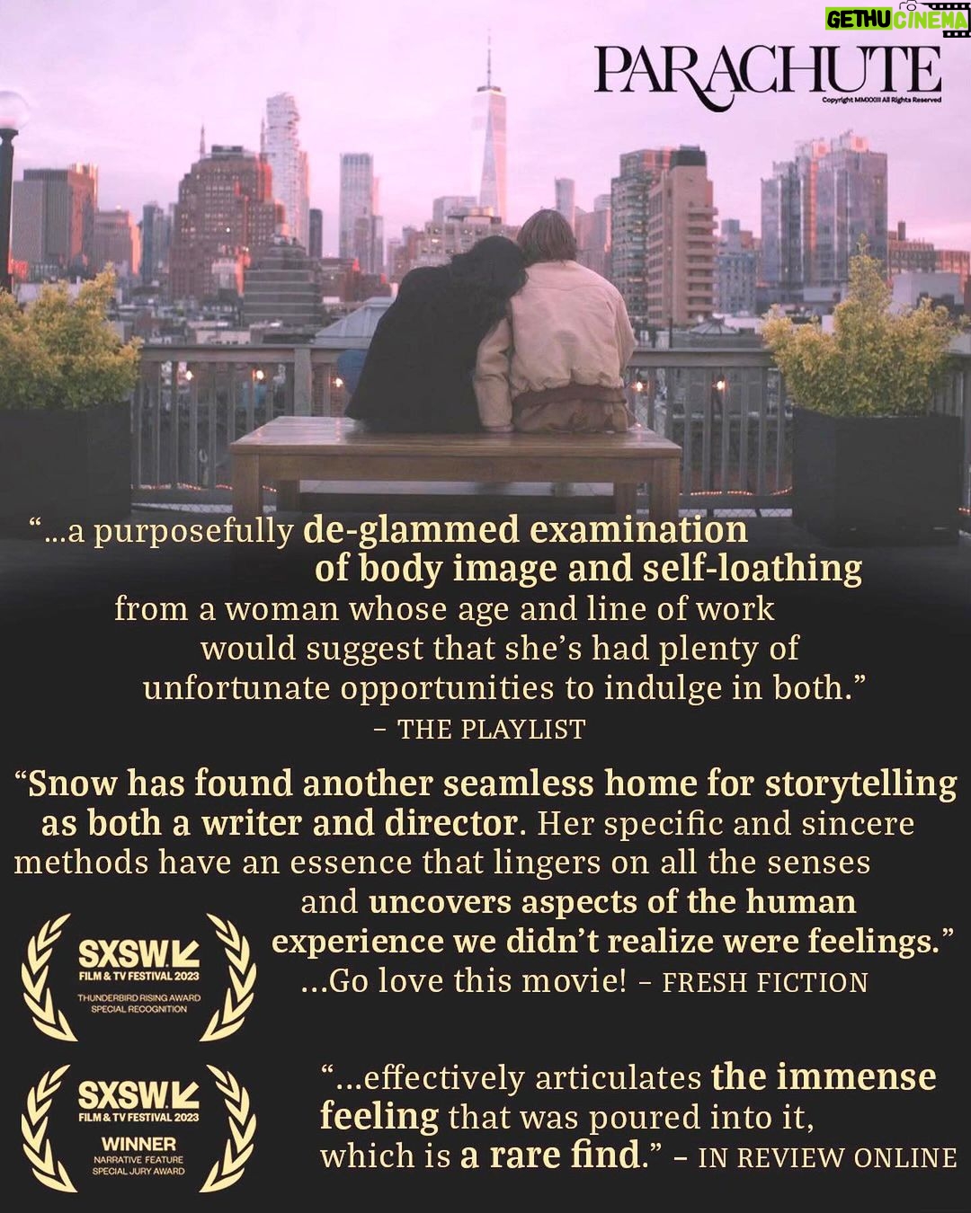 Brittany Snow Instagram - Ok reviews are weird, subjective and sometimes unhealthy… but I am very grateful people felt this polarizing topic & love story. I directed this little piece of my heart. (I did not act in it at all) I am lucky enough to represent it at some fantastic film festivals coming up soon. Actors will not be in attendance because we stand strongly with our @sagaftra family. ✊ This movie was made for no money, a lot of favors, no big companies, all heart and no time. I’m so excited for everyone to see it. 🪂🪂🪂Tagged are the film festivals we are grateful to be a part of even if we couldn’t make it this time. Thank you for having us. #parachutefilm @lizzie.shapiro @the_space_program @yaleproductions @theredroosta @alliancefored